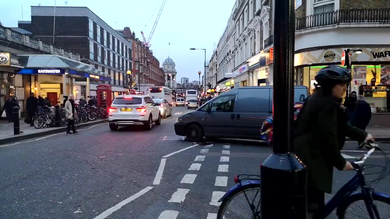 Close Time Lapse Of Cars And People