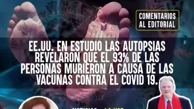 ÚLTIMA REVELACIÓN: EL 93% FALLECE POR LAS VACUNAS