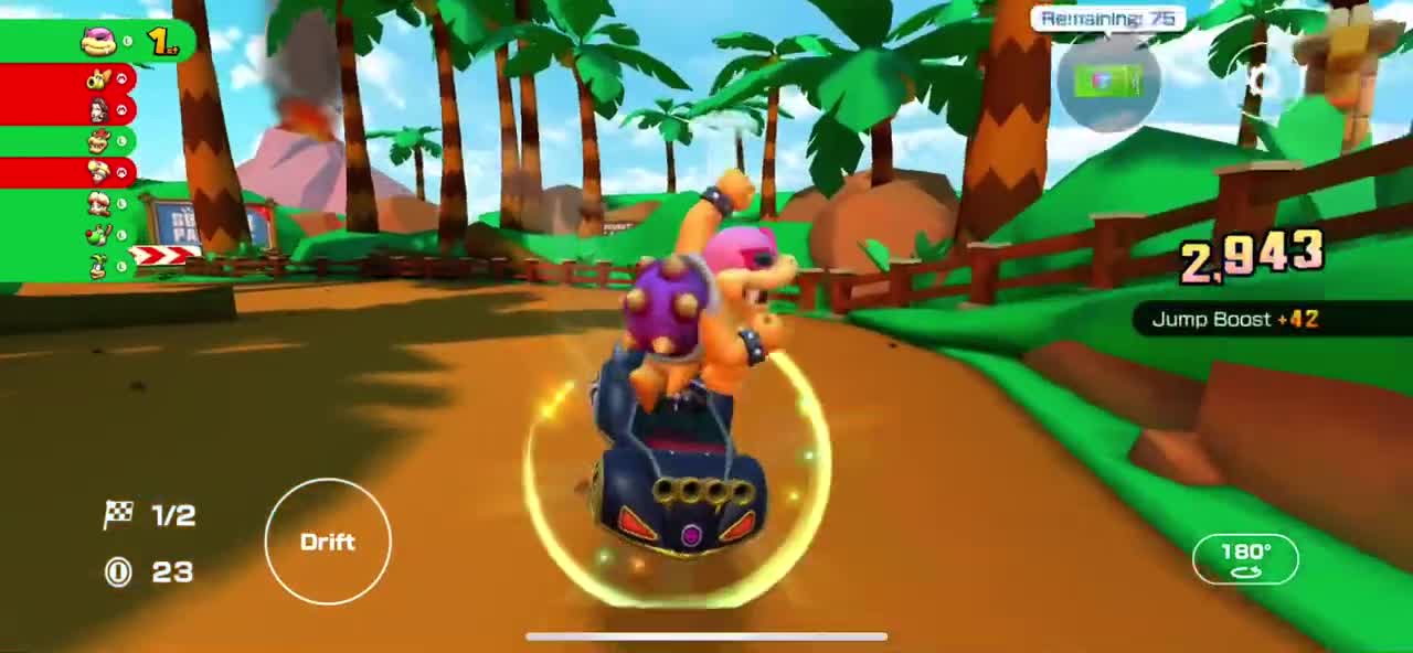 Mario Kart Tour - GCN Dino Dino Jungle R/T Gameplay (Mario vs. Luigi Tour)