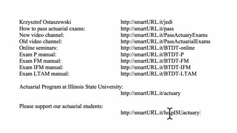 Exam P exercise for March 5, 2021