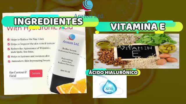 El suero facial de vitamina C con retinol, ácido hialurónico y ácido salicílico ayuda a minimizar las líneas finas y las arrugas