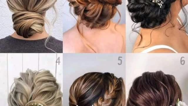 The impressive hair style easy for making in rush for weadding