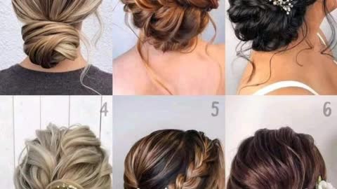 The impressive hair style easy for making in rush for weadding