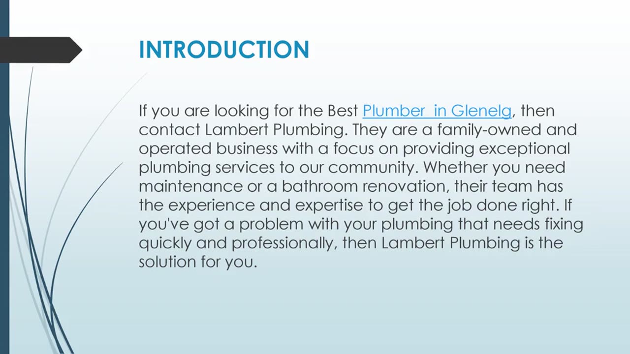 Best Plumber in Glenelg