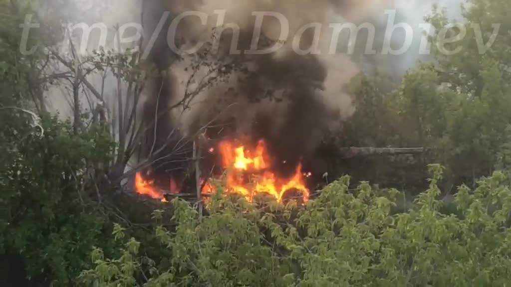 A Ukrainian T-64 tank destroyed by Russian troops near Severodonetsk. June 2022.