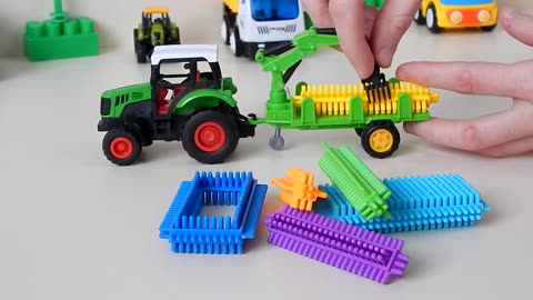 Learn colors for toddlers Car adventures Tractor Excavator videos for kids