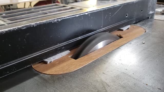 Zero clearance for the dato blade on the table saw