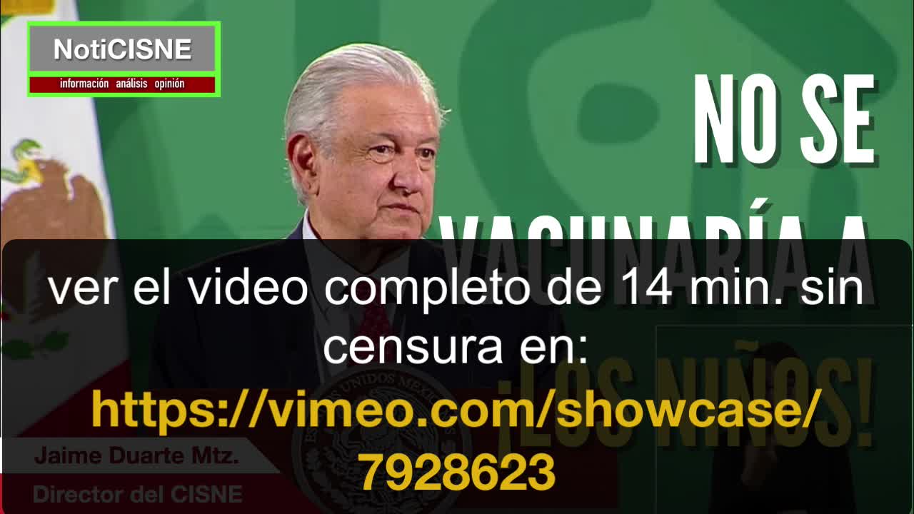 AMLO: no se vacunaría a los niños