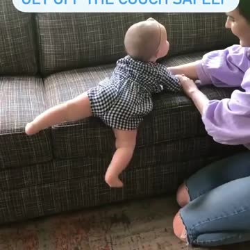 How To Teach Your Baby To Get Off The Couch Safely