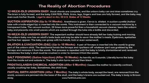 ONE MINUTE for GOD. Hard TRUTH: The REALITY of ABORTION Procedures (pt 2)