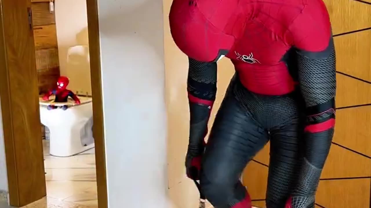 rubber stretching funny spider man comedy 🤣😂😆