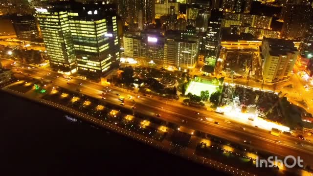 flying and exploring at night,with music