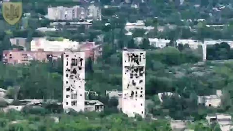 Russian Surveillance Post on Top of a Dontesk City Highrise Taken Out by HIMARs