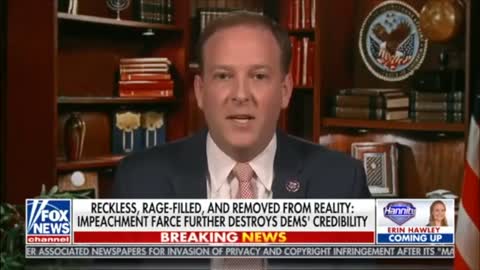 Rep Lee Zeldin addresses the impeachment trial farce