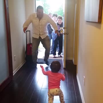 Toddler Bypasses Dad For Grandma When He Returns From Trip