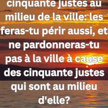 "Plaidoyer pour la Miséricorde: Genèse 18:23-24"