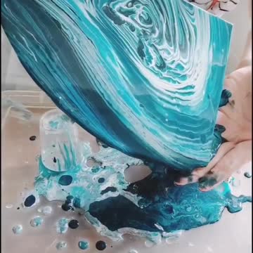 Fluid Art Acrylic Pour Swirl Technique Resin Art Painting Abstract Art