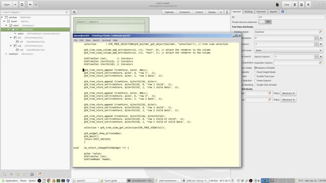 27. Building GtkTreeViews