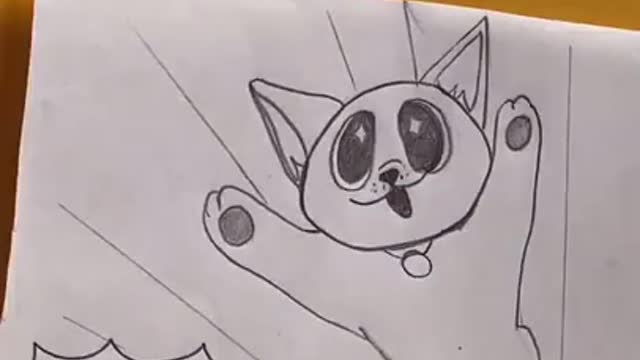 #shorts | Cat loves Christmas lights | drawing with pencil