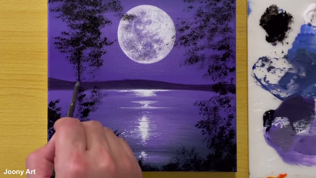 Beautiful Moon At Dark Night