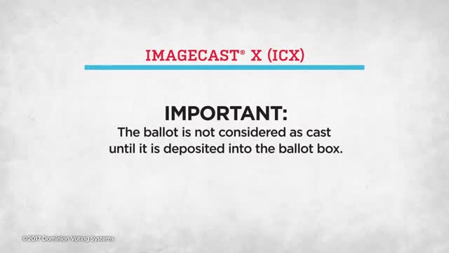 ImageCast X BMD - Step 2 Voting on the ICX