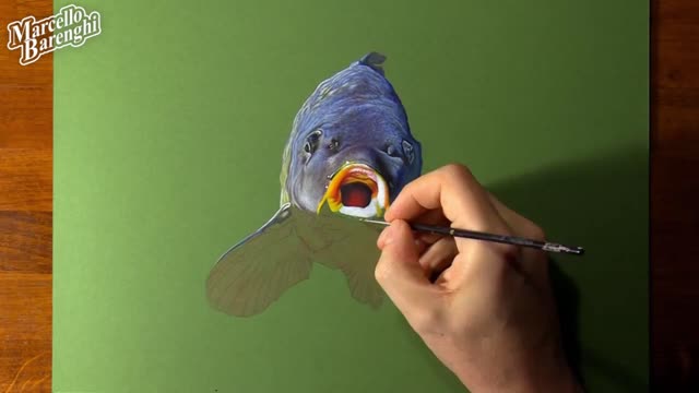 Draw The Detail Color Of The Little Fish's Lips