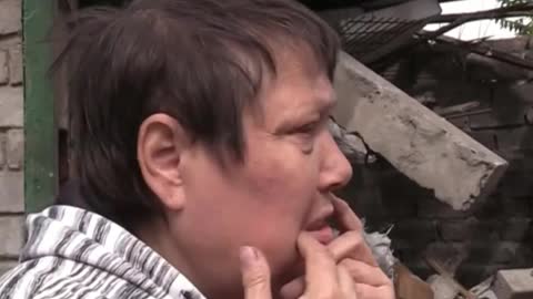 Her house was destroyed as a result of shelling by the Ukrainian military