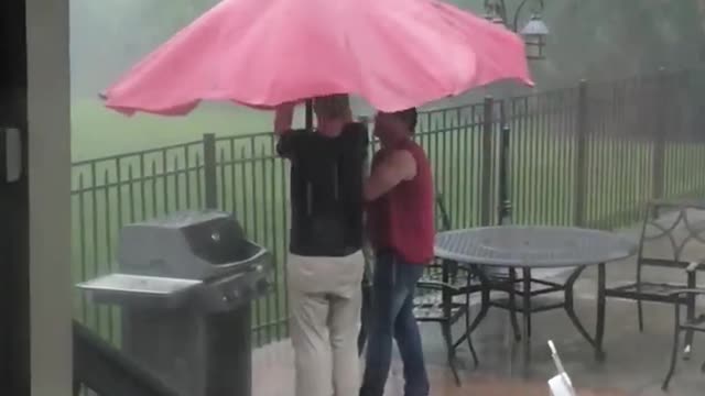 Trying To BBQ Through An Insane Rain Storm