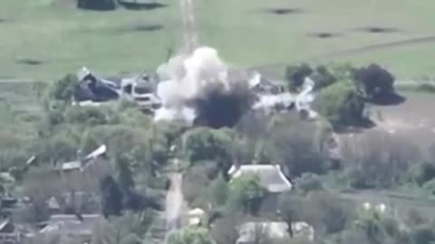 Russian Vehicle Destroyed By Precision Guided Artillery