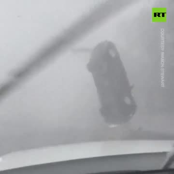 Idalia tornado sends a car flying above a highway in South Carolina