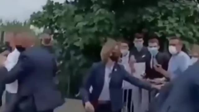 French President Slap
