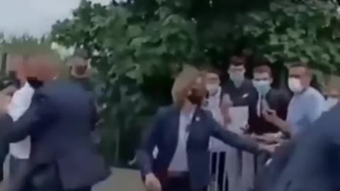 French President Slap