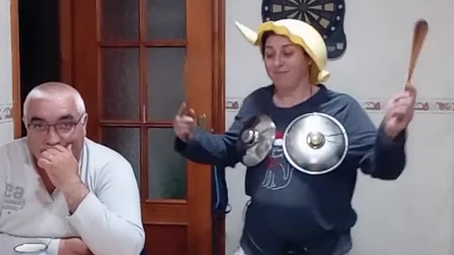 Funny Couple are very happy