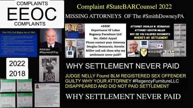 STATE BAR COUNSEL / DOUGLAS W. DESMARAIS ESQ / REGENCY FURNITURE LLC / SMITH DOWNEY PA