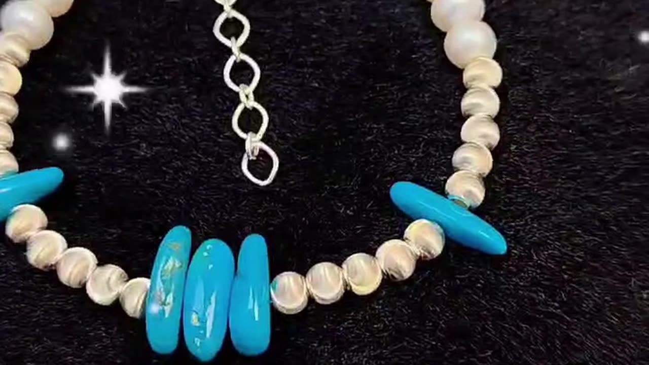 GN-20241107-01 Turquoise Pearl Bracelet S925 Silver Fashion Women's Jewelry Designer Custom Natural