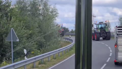 German farmers convoy near the Holland-Germany border (July 18, 2022)