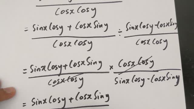 Trig Identity with Common Denominator and Compound Angle