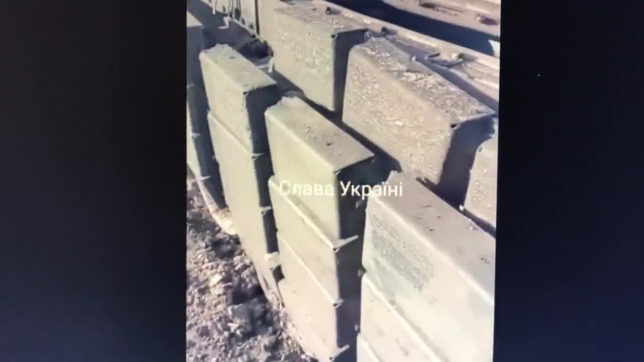 A smashed tank like this , Ukraine