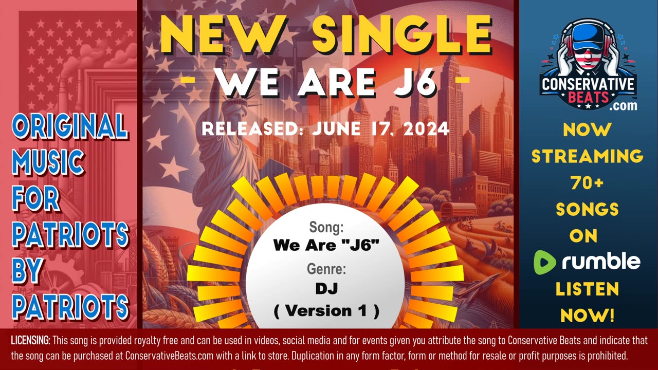 Conservative Beats – DJ / EDM – Song Title: We Are “J6” ( Version 1 )