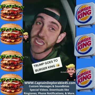 TRUMP GOES TO BURGER KING!