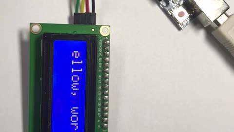 It is outputting the Arduino LCD sensor, Hello World.