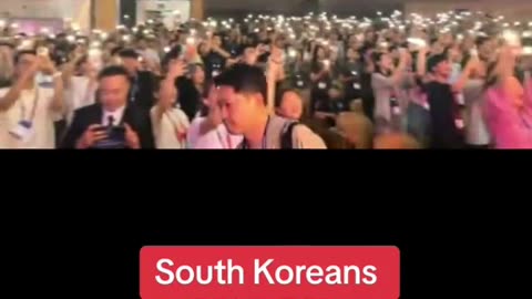 South Koreans - ERUPTED in cheers for Donald Trump JR