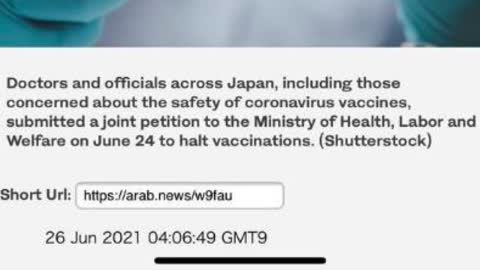 Doctors in Japan files petition to stop the vaccination...