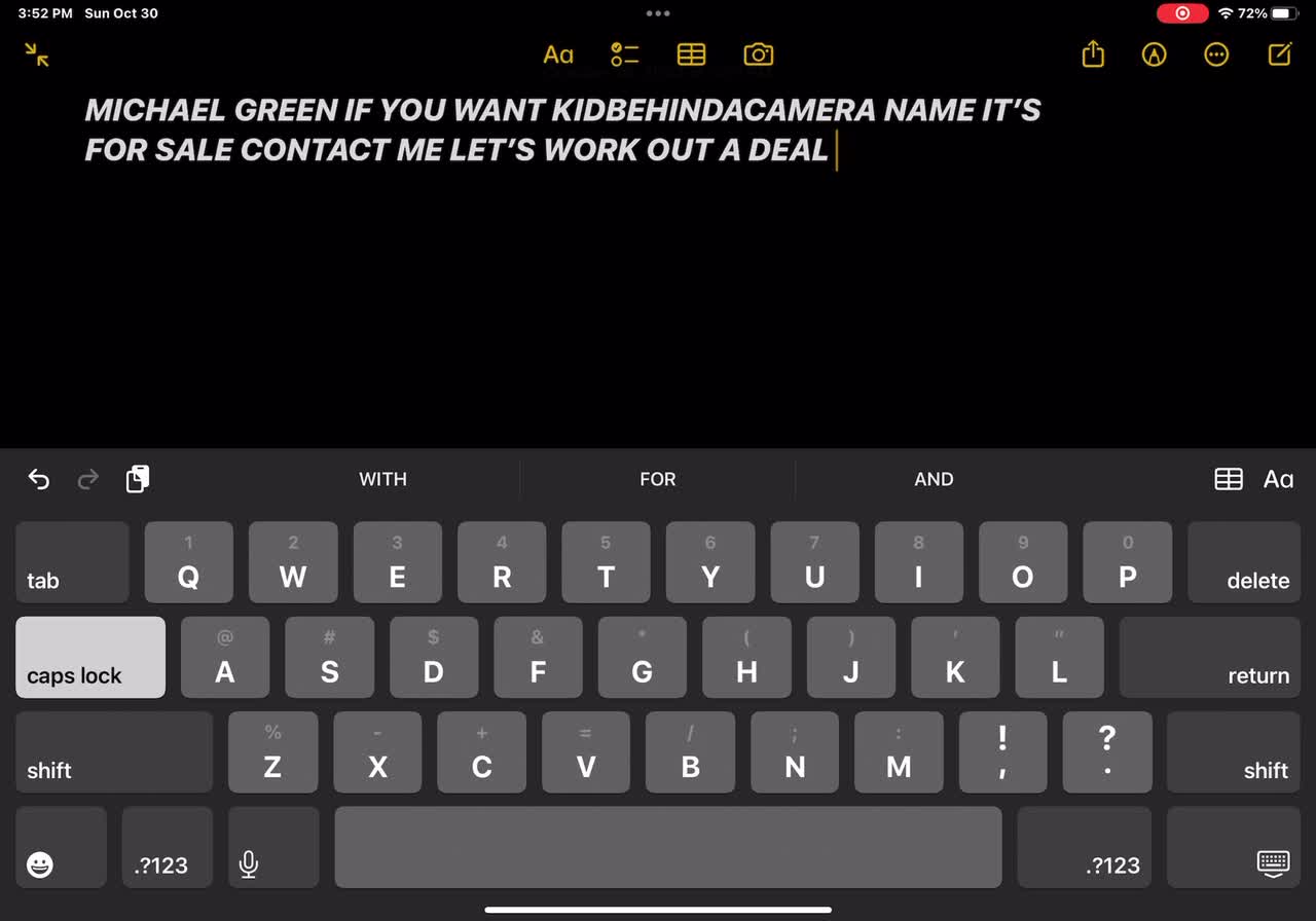 Message for Michael Green AKA kidbehindacamera