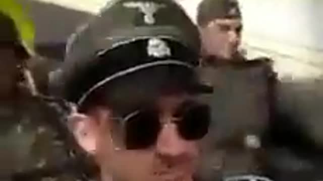 Ukrainian Nazis Drive Around In Uniform