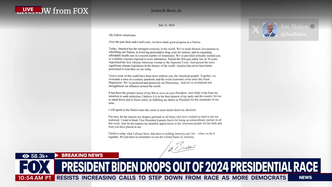 Biden Dropped Out Of The 2024 Presidential Race~ This Comes From As Democrats Called For Biden To Withdraw