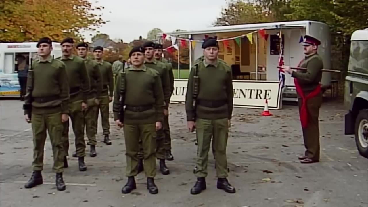 Mr. Bean at army camp