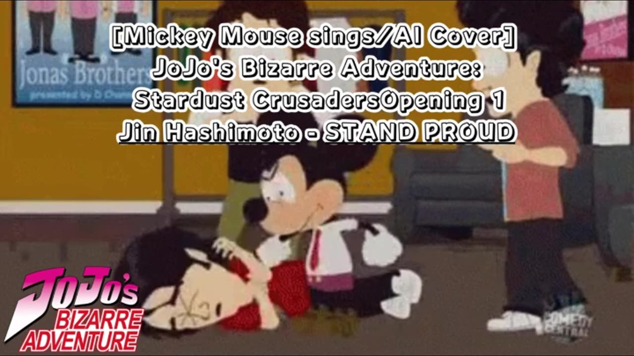 [Mickey Mouse sings/AI Cover] JoJo's Bizarre Adventure OP 3 Jin Hashimoto - STAND PROUD