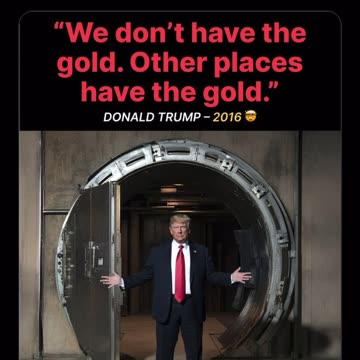 In 2016 Trump dropped a bombshell 💥 about USA #gold reserves that went largely unnoticed