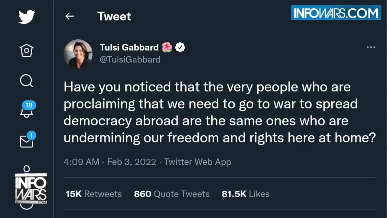 Tulsi Gabbard Issues Scathing Statements On Democrats Pushing For War